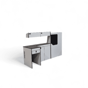 Pearl grey Element SLIM kitchen for the VW Transporter T5-T6.1.