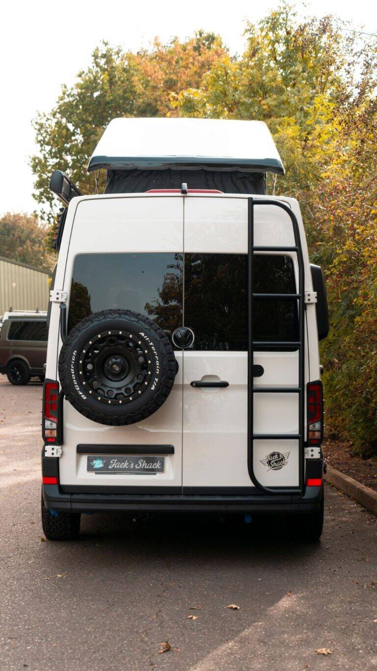VW Crafter wheel carrier and ladder